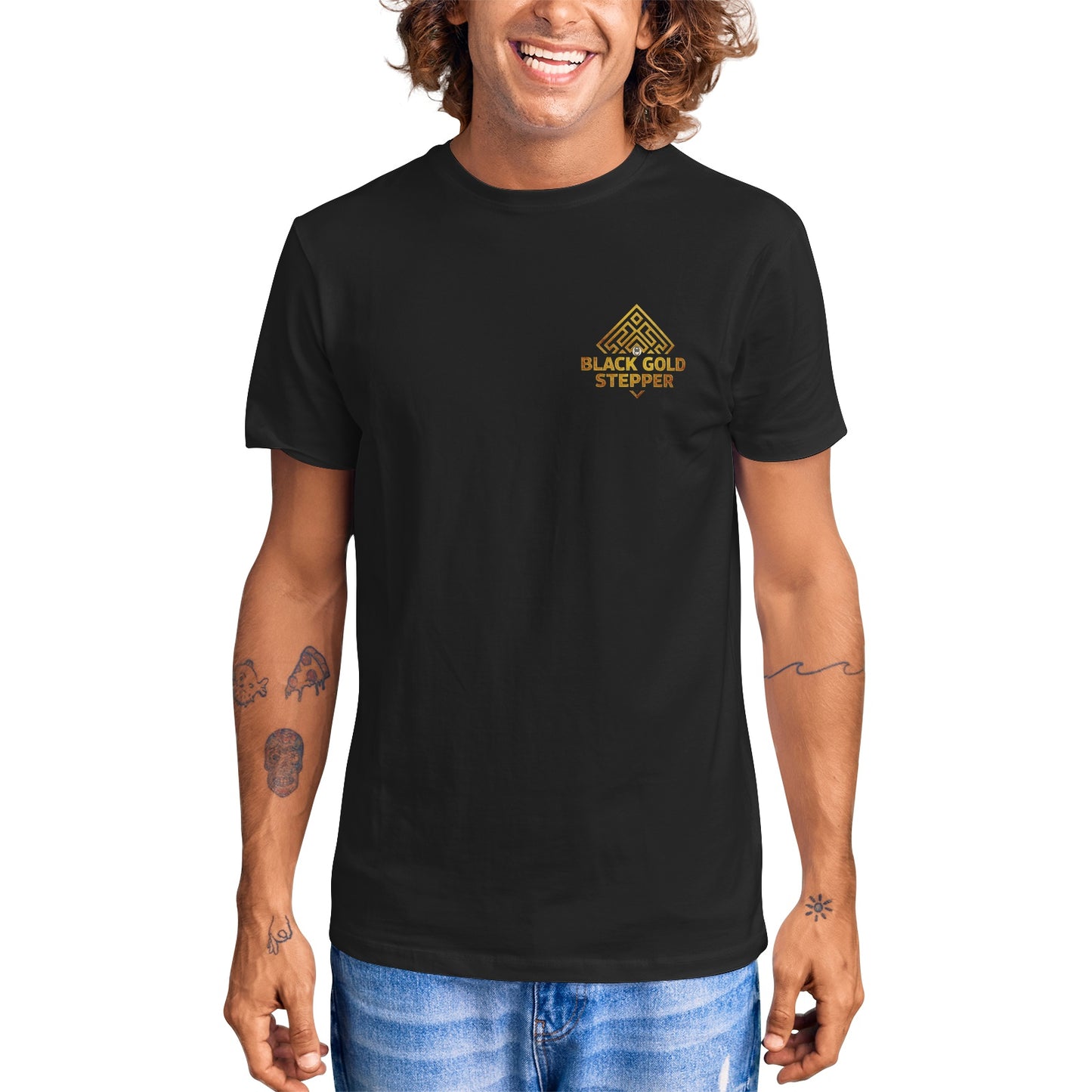 Black Gold Stepper Classic Cotton T-Shirt